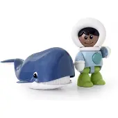 Tolo BIO speelgoedset walvis en pooljongen - educatief duurzaam speelgoed.