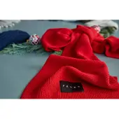 Falke Basic Label Big sneldrogend warm wol wintersjaal unisex rood - maat ONESIZE