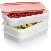 Tupperware Stapel Vleeswarendoos , voor koelkast en diepvries bestemd