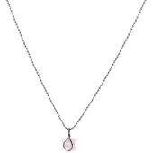 Heaven Eleven dames ketting ballchain RVS rozekwarts merkabah hanger