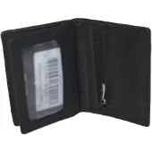 Oi zwart lederen pasjesmapje met ruimte voor wat kleingeld en biljetten / leren creditcard houder zeer klein / compact maar compleet beursje / RFID SAFE / zwart leer / 393