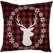 Clayre & Eef Kussenhoes 45x45 cm Rood Polyester Hert