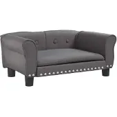 vidaXL Hondenmand 70x45x30 cm kunstleer grijs