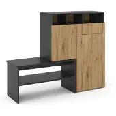 Vicco Selena Schoenenkast – 124.5 x 102 cm Grijs