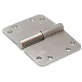 Dulimex DX SKG3 Kogelstift paumelle ronde hoek 125x89 mm links rvs
