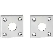 Sans marque Chromen rozet - Vierkant - 2 stuks