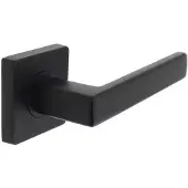 Intersteel Gatdeel rechts deurkruk Hera op vierkant rozet - mat zwart