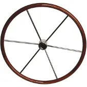 VETUS stuurwiel van roestvrij staal, diameter 710 mm, met mahoniehouten rand | KW71