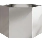 vidaXL Plantenbak zeshoek 69x60x45 cm roestvrijstaal