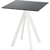 Essentials Tuintafel Zwart Infinity Wit Frame HPL 70x70cm -