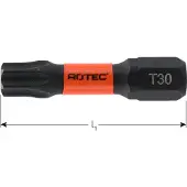 Rotec IMPACT insertbit T 20 L=30mm C 6,3 BASIC - 10 stuks - 8172020
