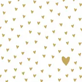 Ppd Lunch servetten - Little Hearts gold
