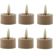 Mansion Atmosphere led waxinelichtjes zand - 6 stuks