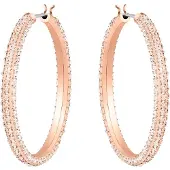 Swarovski Oorbellen 'Dextera' rose-goud / transparant