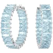 Swarovski Oorbellen lichtblauw / zilver