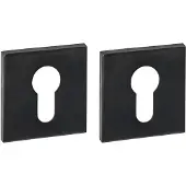 Intersteel Q Cilinderrozetten verdekt 53x53x6mm pvd zwart