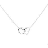 The Jewelry Collection Zilver Gerhodineerde Collier hart 1 1326172