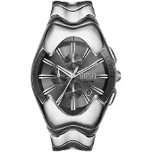Diesel Analoog horloge 'Mercurial' donkergrijs / zwart / zilver / wit