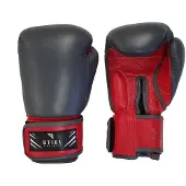 Stiel Pro Bokshandschoenen - Leer - Grijs met rood