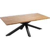 Oviala - Tuintafel van aluminium en acaciahout 8 personen 200x95 cm - Stella