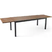 Oviala - Uitschuifbare tafel van en bruin synthetisch hout - Nimes