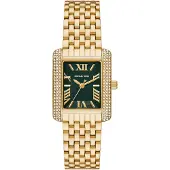 Michael Kors Analoog horloge 'EMERY' goud / zwart / transparant
