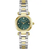 GUESS Analoog horloge 'Ginger' goud / donkergroen / zilver