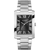 GUESS Analoog horloge 'CLYDE' zwart / zilver