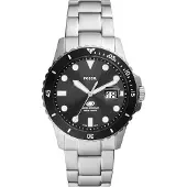 Fossil Analoog horloge zwart / zilver