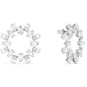 Swarovski Oorbellen 'Matrix' zilvergrijs / wit