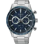 Seiko SSB445P1 horloge Chronograaf Blauw