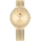 Tommy Hilfiger Analoog horloge 'DEMI' donkerblauw / goud / rood / transparant
