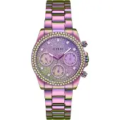 GUESS Analoog horloge geel / groen / lila