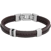 Fossil Armband chocoladebruin / zilver