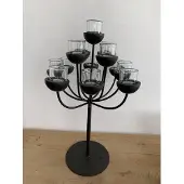 Wmg Kandelaar Leandro incl 11 theelichten glas