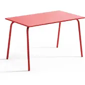 Oviala - Rode stalen tuintafel - Palavas
