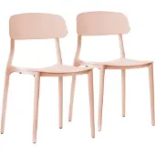 Oviala - Set van twee polypropyleen stoelen roze - Sofia