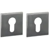Intersteel cilinderrozetten vierkant verdekt 53x53x6mm - RVS