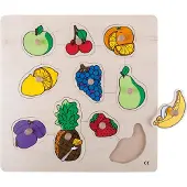 Educo Inlegpuzzel Fruit 28x28cm 10 stukjes -