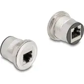 DeLOCK RJ45 built-in jack coupler Cat.6 STP aluminium