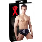 Late X heren slip met ingebouwde kegelvormige anaal dildo (zwart) - XL