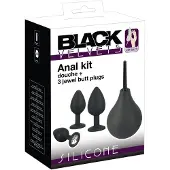 Black Velvets - anaal plug set (4-delig, zwart)
