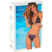 Obsessive Balitta - glanzende halter bikini (paars) - M