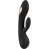 Orion - oplaadbare vibrator met clitorisstimulator - zwart
