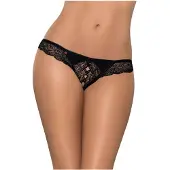 Obsessive Miamor Kruisloze String - Erotisch Onderbroek - Maat XXL - Zwart