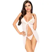 Penthouse - babydoll met string - transparant wit lingerie set