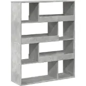 vidaXL kamerscherm 100x33x125,5 cm bewerkt hout betongrijs