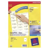 Avery J8567-25 printeretiket Transparant