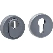 Intersteel Veiligheidsrozet SKG3 Rond met cilindergat RVS Getrommeld