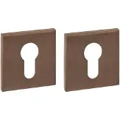 Intersteel Set van 2 cilinderrozetten Tira vierkant brons 53x53mm